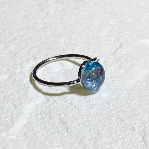 一点物 】～Ice lake～ ガラスナギット一粒リング 指輪・リング minuit