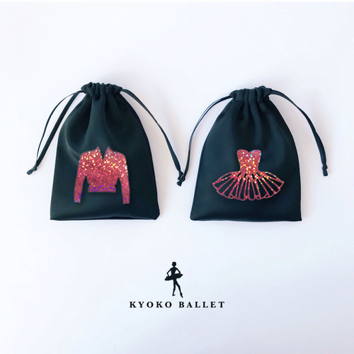 ワンママ様　お打ち合わせ用　バレエ　巾着袋 楽天市場】バレエ巾着 バレエレッスン お着替え入れ バレエ用品