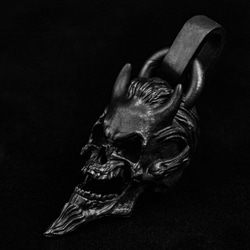 地獄のサタンのスカルペンダント、悪魔のスカルペンダント、ゴーストマスクの装飾 2枚目の画像