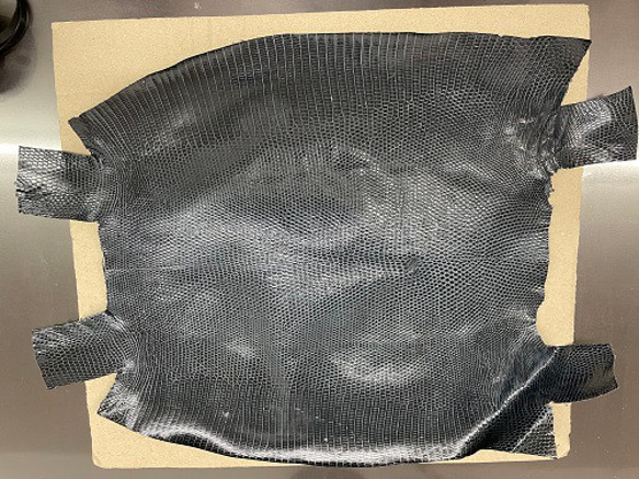 リザード　トカゲ 革 　希少色　31センチ　エキゾチックレザーc-15 1枚目の画像