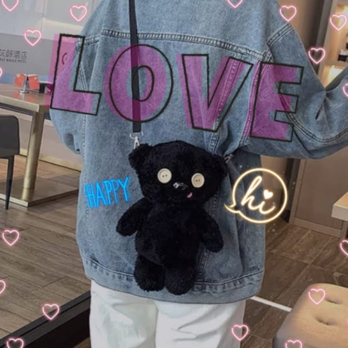 シロ クロ クマちゃん ポシェット 新品 ポシェット 心音kokorone