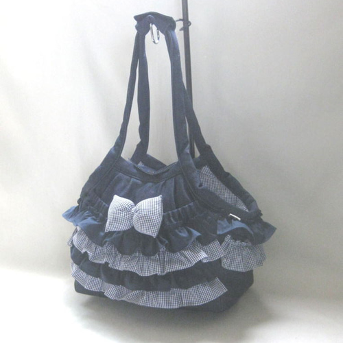 SAYO デニムフリル犬用キャリーバッグ ダックス用キャリーバッグの通販