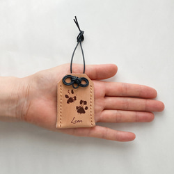 【ペット遺毛入れ】メモリアル レザーお守り　ペット供養 9枚目の画像