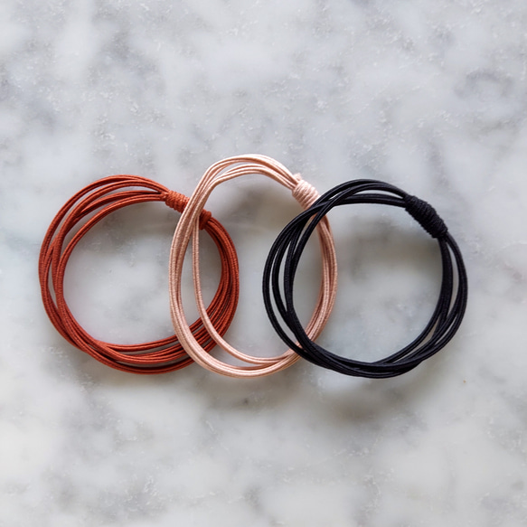 選べるカラー 送料無料 Red Agate Hair tie 5枚目の画像