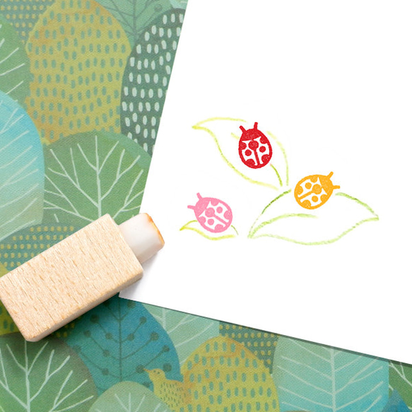 小さなてんとう虫の消しゴムはんこ はんこ・スタンプ きを 通販