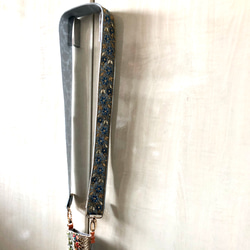 [約120cm]スマホストラップ　ショルダーストラップ　リボンストラップ　インド刺繍リボン　 7枚目の画像