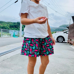 ギャザーキュロット/幾何学模様/個性的/100cm〜140cm 3枚目の画像