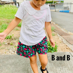 ギャザーキュロット/幾何学模様/個性的/100cm〜140cm 1枚目の画像