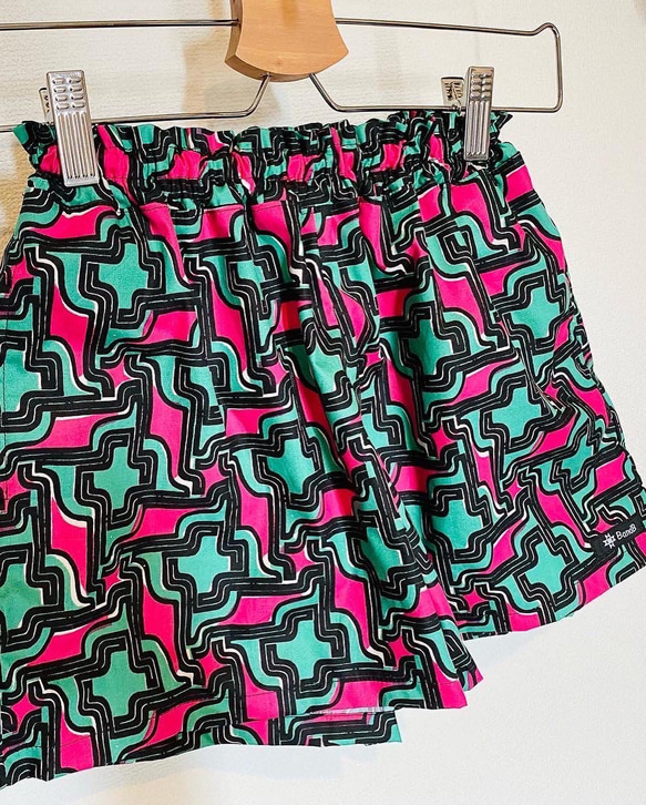 ギャザーキュロット/幾何学模様/個性的/100cm〜140cm 5枚目の画像