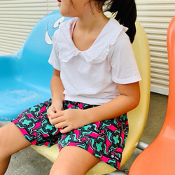 ギャザーキュロット/幾何学模様/個性的/100cm〜140cm 4枚目の画像