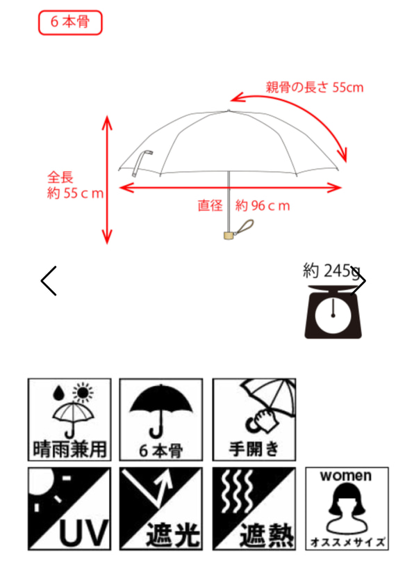 オリジナル晴雨兼用傘 8枚目の画像