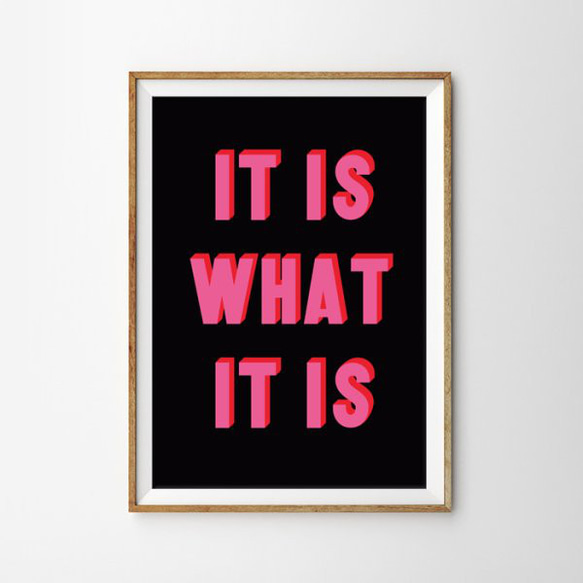『IT IS WHAT IT IS』海外のおしゃれなポスター 1枚目の画像