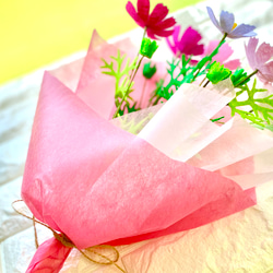 秋桜　フェルトフラワー　コスモス　プレゼント　誕生日　フェルト　秋　スワッグ　ピンク　インテリア　可愛い　 6枚目の画像