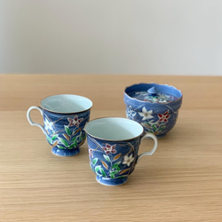 【京焼・清水焼】京都　水野春陽窯　コーヒーカップ（桔梗） 2枚目の画像
