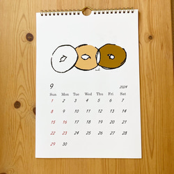 【2024】数量限定【カレンダー】happy ordinary daysカレンダー＊壁掛けカレンダー＊A4サイズ＊ 11枚目の画像