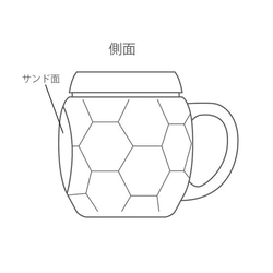 【名入れ／サッカー】大きなボールみたいなガラスマグ／ユニフォームマグ　サッカー／AN808-S 6枚目の画像