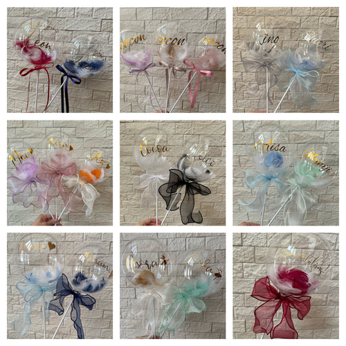 発表会やプチギフトに❤︎お色指定&文字入れ無料❤︎フェザー入り