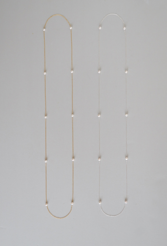 [14kgf_Silver925]淡水珍珠長項鍊(TM-N026/TM-N073) 第3張的照片