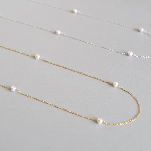 14kgf_Silver925〕淡水パールロングネックレス(TM-N026/TM-N073