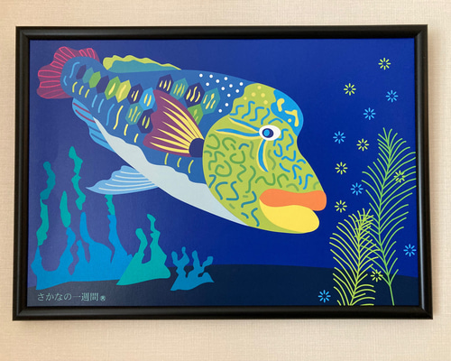 絵画　ANNA．Ｋ　魚 絵画ANNA．K魚