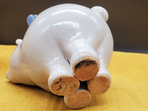 一輪挿し　天使の白くま　白熊　花器　動物の花器　贈り物　誕生日 10枚目の画像