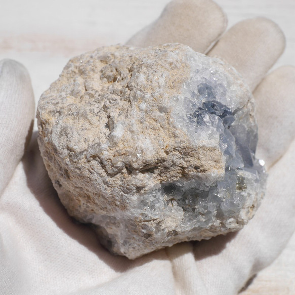 天然石 約232g約67mmセレスタイト(マダガスカル産)クラスター原石結晶ぎっしり天青石[ce-220818-02] 17枚目の画像