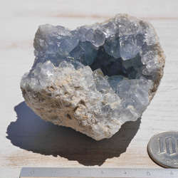 天然石 約232g約67mmセレスタイト(マダガスカル産)クラスター原石結晶ぎっしり天青石[ce-220818-02] 20枚目の画像