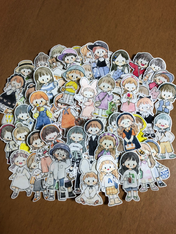 MM専用様　モリンタ　韓国風　まとめ売り　イラスト付き　シール MARK'S ビッグステッカー B・クラブ 韓国雑貨 ザリガニ 海