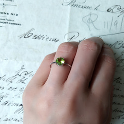 選べる6mm大粒 ペリドット　天然石リング　シルバーリング誕生日　クリスマス　プレゼント　シンプル　指輪　グリーン　緑 15枚目の画像