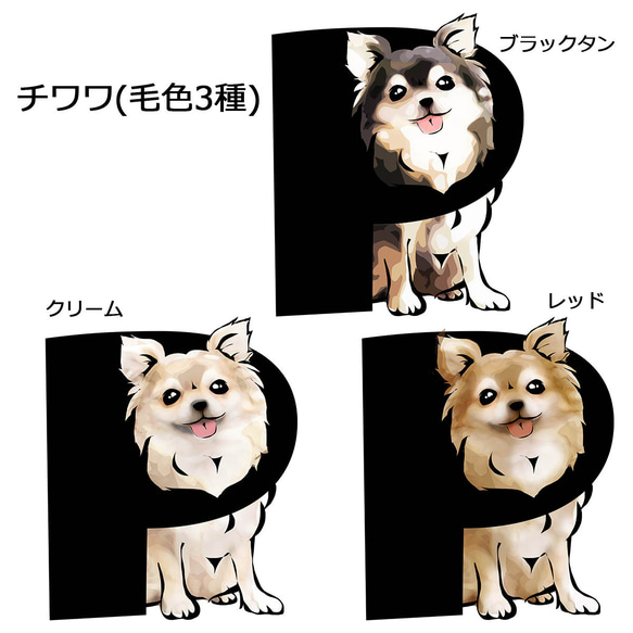 【受注生産】アルファベット犬 Tシャツ　～ワンちゃんのイニシャルでお作りします～ コーギー　パグ　ペキニーズ　柴犬他 6枚目の画像