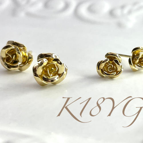 イエローローズ～ No.3192 K18YG 地金 ピアス ピアス（スタッド・一粒  