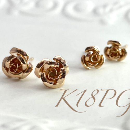 K18PG地金ピアス新品未使用品 K18PG地金ピアス