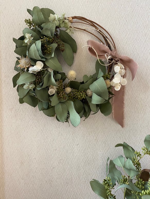natural*° ユーカリ ポポラズベリー wreath ドライフラワー リース