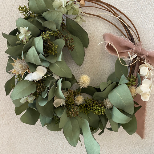 natural*° ユーカリ ポポラズベリー wreath ドライフラワー リース