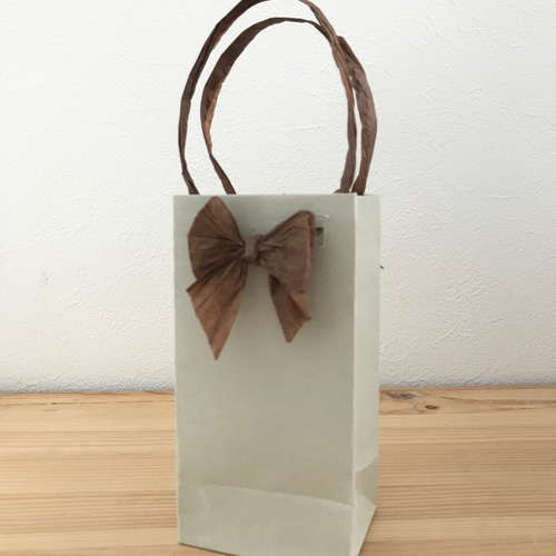 再販】ミニ紙袋 くすみカラー 10色 リボン その他雑貨 kinoppi_shop