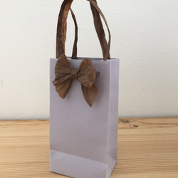 ミニ紙袋　くすみカラー　10色　リボン【送料無料】 10枚目の画像