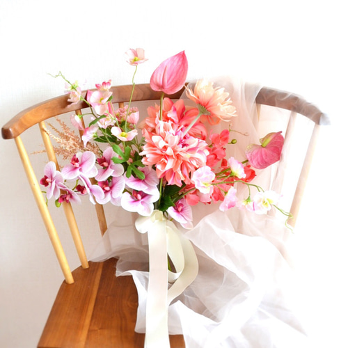 サーモンピンク アンスリウムブーケ ブーケ Riche 通販 14479401