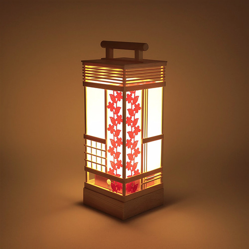 妖艶灯『都に咲く華｜クレマチスの舞』人感センサーライト 28cm手持ち