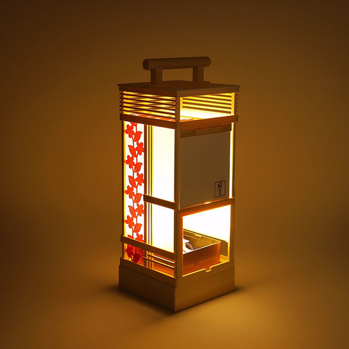 妖艶灯『都に咲く華｜クレマチスの舞』人感センサーライト 28cm手持ち