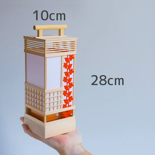 妖艶灯『都に咲く華｜クレマチスの舞』人感センサーライト 28cm手持ち