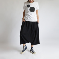 ＊夏準備ＳＡＬＥ　度詰め天竺コットンTシャツ生地　誰にでも似合うサルエル　パンツ　ゆったり幅広ワイド調節ゴム穴G29 10枚目の画像