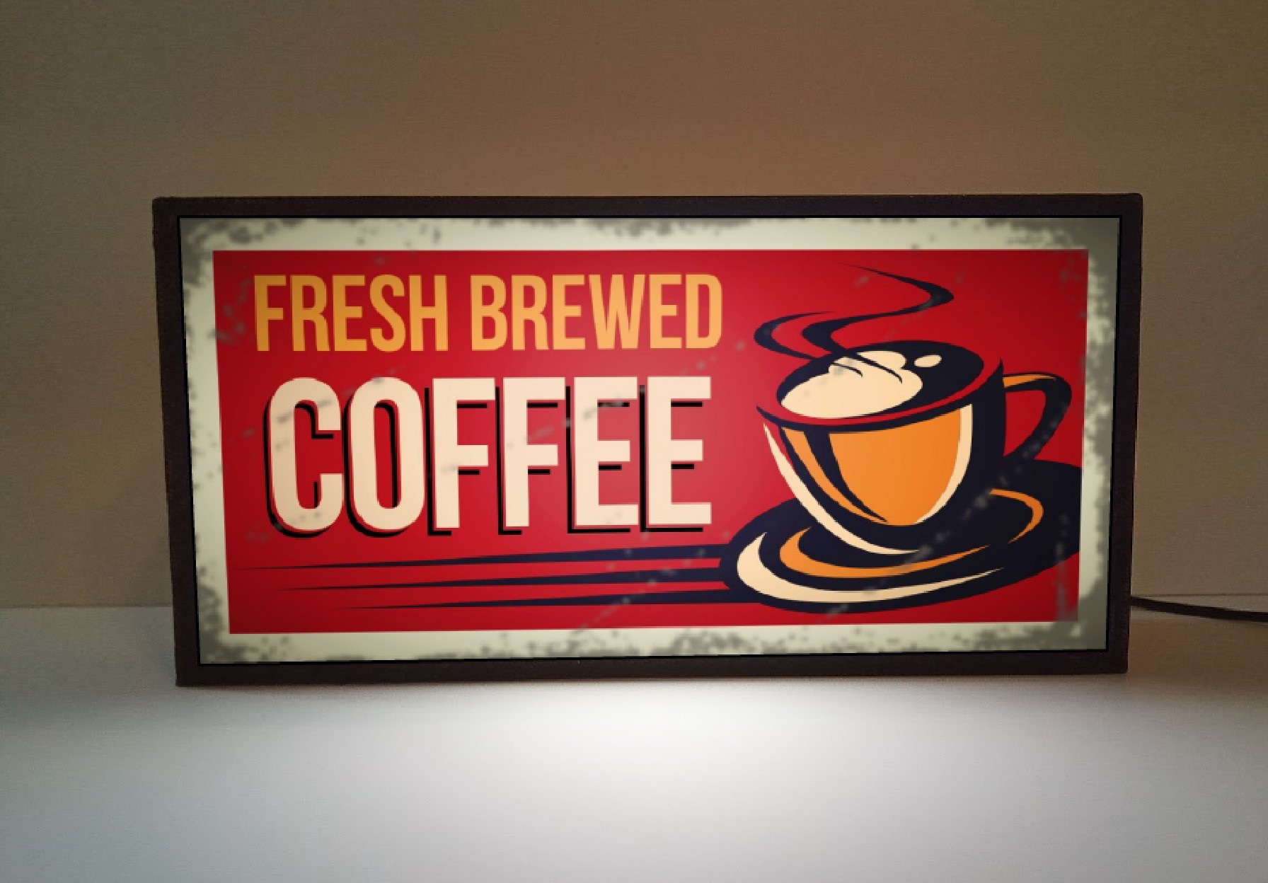 コーヒー カフェ バー 喫茶 自宅 店舗 キッチンカー サイン ランプ ミニチュア 看板 置物 玩具 雑貨 ライトBOX