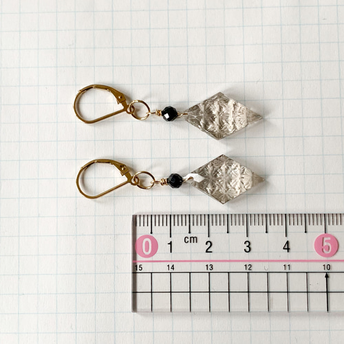 Creema限定】14kgf*カービングスモーキークォーツのピアス／イヤリング