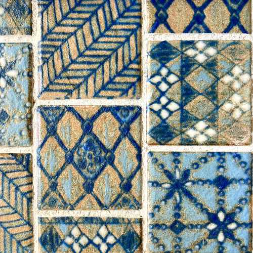 再販19】 メルマガ特集掲載 モザイクタイルトレー タイルトレイ レトロ