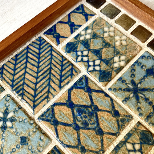 再販17】 メルマガ特集掲載 モザイクタイルトレー タイルトレイ レトロ