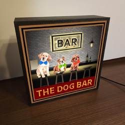 ドッグ カフェ BAR 犬 ワンちゃん ペットショップ 酒 ミニチュア サイン ランプ 看板 置物雑貨 ライトBOX 4枚目の画像