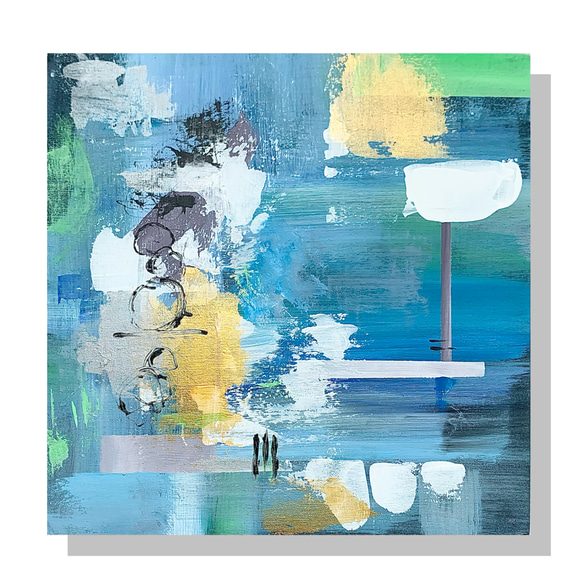 現代アート インテリア 個性的 カラフル 約24×24㎝ 絵画