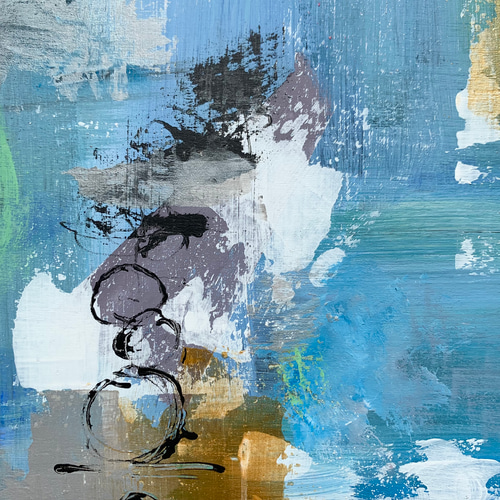 現代アート インテリア 個性的 カラフル 約24×24㎝ 絵画