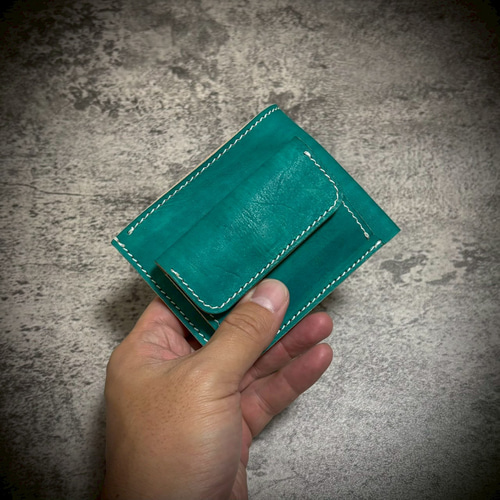 経年変化 二つ折り 財布 生成り ナチュラル 手縫い ヌメ革 本革 牛革 革財布 経年変化を楽しむ メンズ 二つ折り 財布 生成り ナチュラル