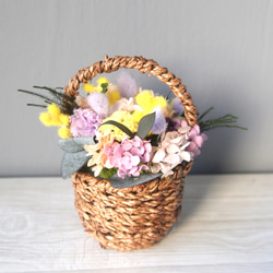 Flower basket (S) ミモザ purple 5枚目の画像